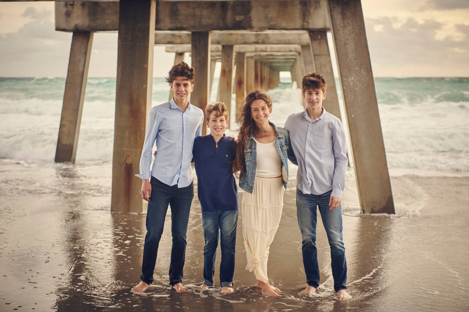 Family Photoshoot at Juno Beach Pier Jupiter