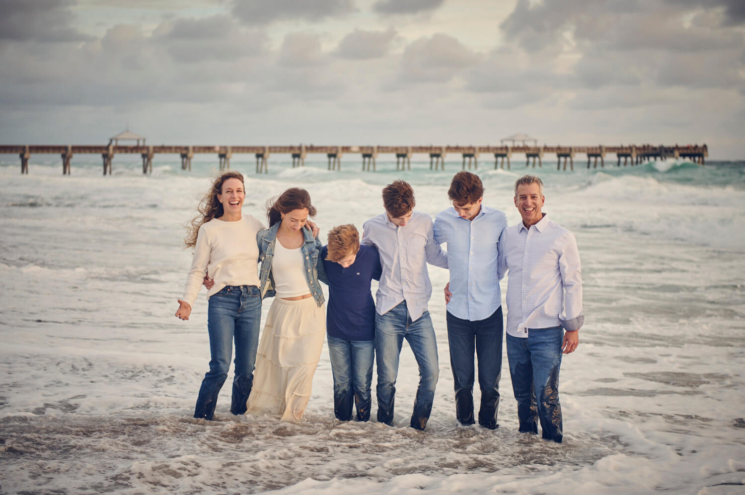 Family Photoshoot at Juno Beach Pier Jupiter