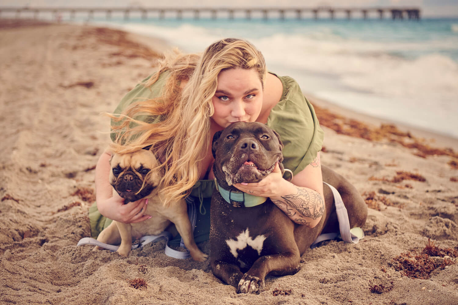 Juno Beach Pier Photoshoot with Dogs